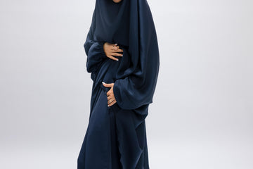 Navy Blue Jilbab (2 piece)